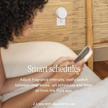 Pura Smart Home Fragrance Device Starter Set – Pura 4 with Milk & Cotton Refills