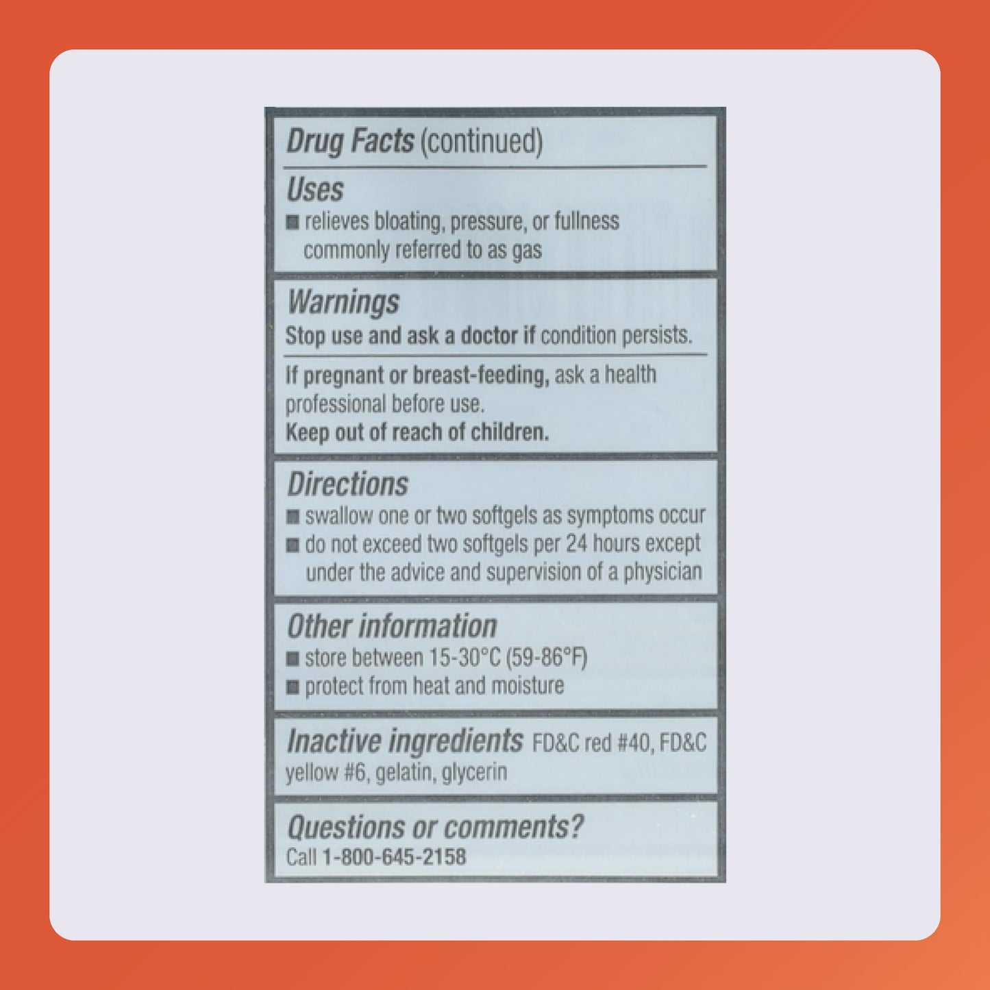 Rugby Ultra Strength Simethicone Gas Relief 180 mg — Maximum Gas Relief for Adults | 60 Softgels