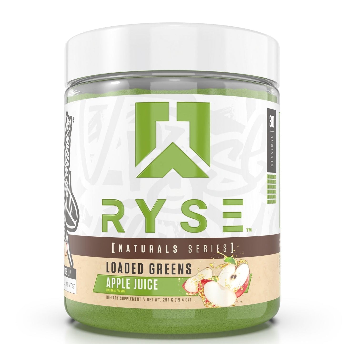 RYSE Loaded Greens Superfood Powder – Apple Juice | Digestion, Immunity & Energy – 30 Servings