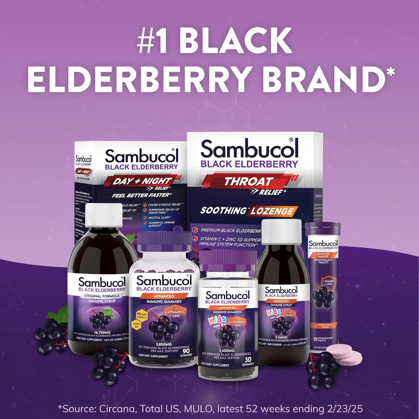 Sambucol Black Elderberry Gummies – Immune Support with Zinc & Vitamin C for Adults | 30 Count x 3-Pack