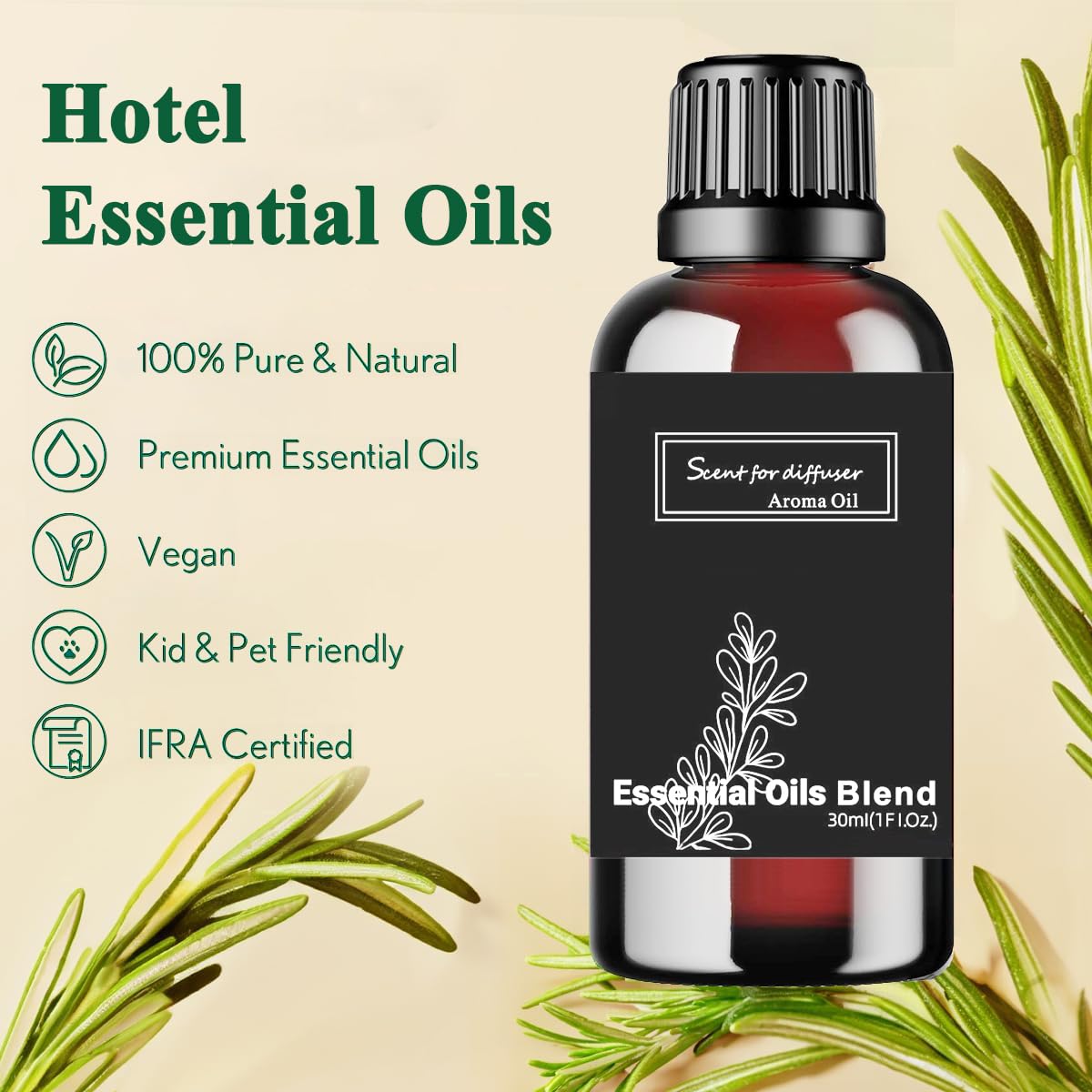 Roy Tranquility Essential Oil – Hotel-Inspired Diffuser Oil, Luxury 30ML