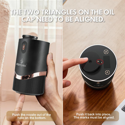 Scentcare Waterless Diffuser – Warm LED, Auto Power-Off, 4 Mist Modes
