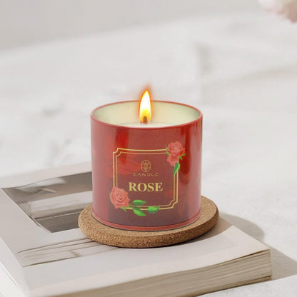 Scented Candles 4 Pack – Soy Wax, 50-Hour Burn, Rose, Lavender, Sandalwood & Cinnamon Apple Gift Set