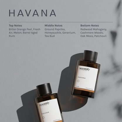 Scentify Havana Aroma Oil Refill for Diffusers - 100ml (Oak Moss, Rum, Paprika, Mahogany)