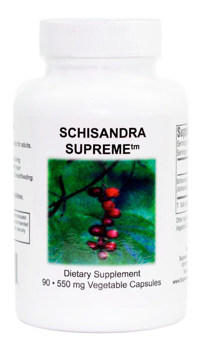 Schisandra Supreme - 90 Pure Schisandra Fruit Vegetarian Capsules | Supreme Nutrition