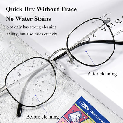Glasses Wipes Lens Cleaner – 400 Pre-Moistened Wipes | Safe Cleaning for Glasses, Screens & Lenses