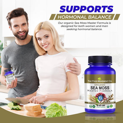Sea Moss Master Formula with Burdock Root & Bladderwrack | Organic Vegan Gut Health Supplement | The Food Movement Co.