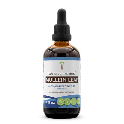 Secrets of the Tribe Mullein Leaf Tincture - Alcohol-Free Liquid Extract (4 FL OZ)
