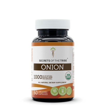 Secrets of the Tribe Onion - USDA Organic 60 Capsules | Vegetarian Capsule | Allium Cepa