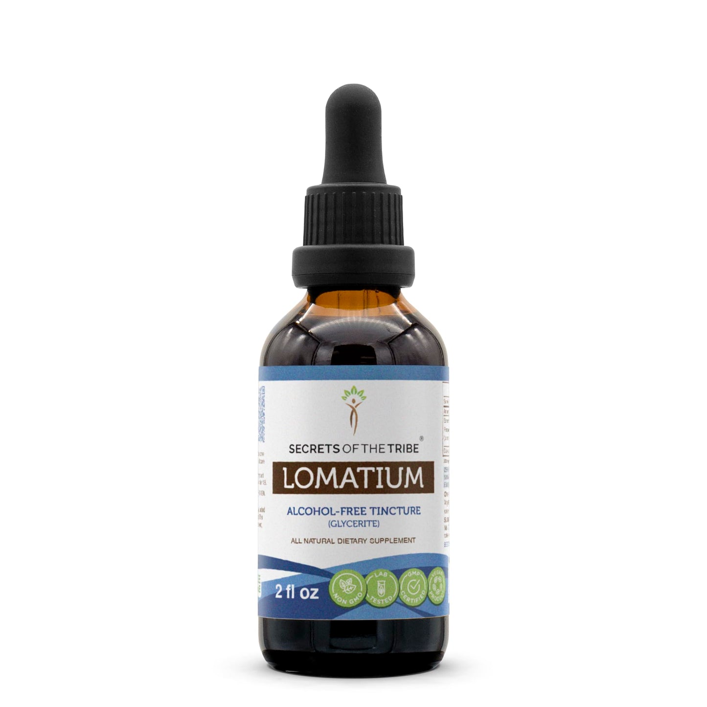 Secrets of the Tribe Lomatium Dissectum Alcohol-Free Liquid Extract – Dried Root Tincture Supplement (2 FL OZ)