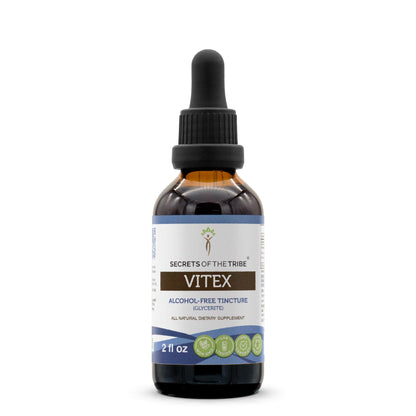 Secrets of the Tribe Vitex Tincture Alcohol-Free Extract – Chaste Tree (Vitex Agnus-Castus) 2 oz