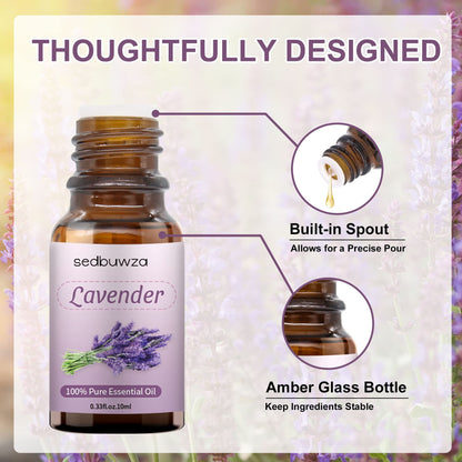 Sedbuwza Lavender Essential Oil – Pure Organic Fragrance for Diffuser & Soap