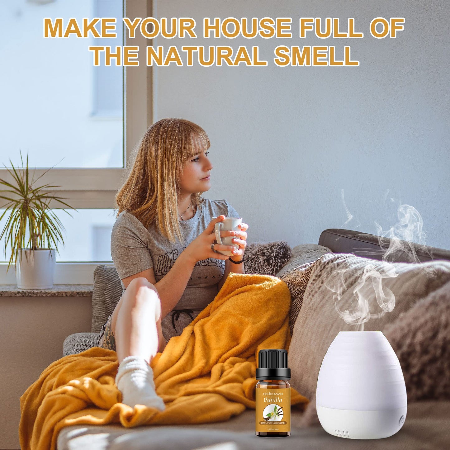 Sedbuwza Vanilla Essential Oil | Organic Vanilla Fragrance for Diffuser