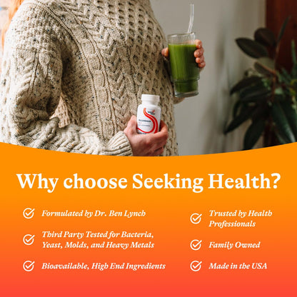Seeking Health Molybdenum 500 mcg Glycinate Chelate — Detox, Metabolism & Iron Support (Pack of 2)