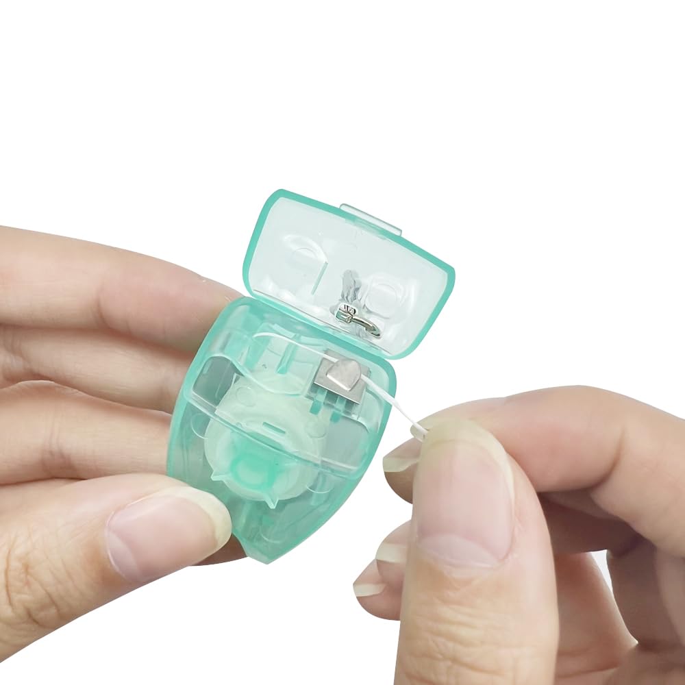 SENLIN DENTAL 10PCS Floss Keychain – Portable Mint Tooth-Shaped Floss Box