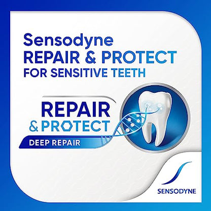 Sensodyne Repair and Protect Mint Toothpaste – Sensitive Teeth & Cavity Prevention (3.4 oz)