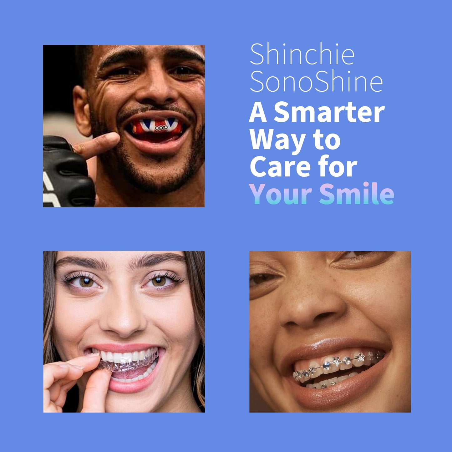 Shinchie Ultrasonic Retainer Cleaner – Auto-Adjust 39-48kHz for Aligners