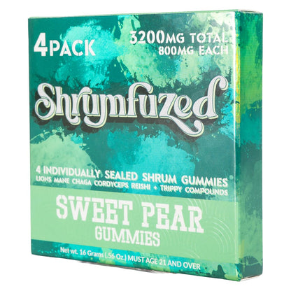 Shrumfuzed Nootropic Gummy 8000mg – Lion's Mane, Reishi, Cordyceps, Chaga (Sweet Pear, 10 Count)