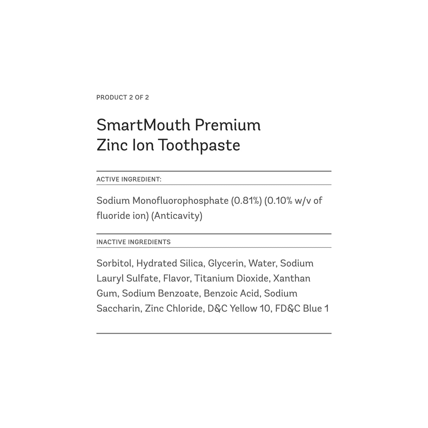 SmartMouth Original Activated Mouthwash Singles & Premium Zinc Ion Toothpaste