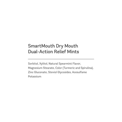 SmartMouth Dry Mouth Dual-Action Mints – Sugar-Free Breath Mints (50 Count, 3 Pack) | Mellow Mint