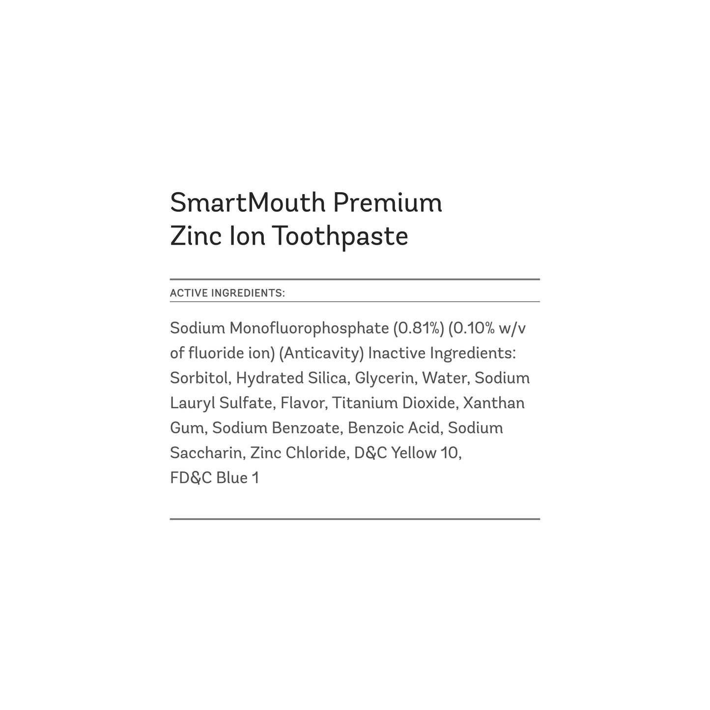 SmartMouth Premium Zinc Ion Toothpaste – Whitening, Fluoride, 6 oz 2-Pack – Anti-Cavity & Enamel Strengthening, Mild Mint
