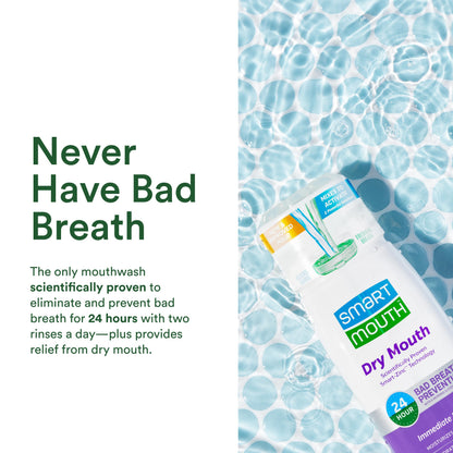 SmartMouth Dry Mouth Activated Mouthwash & Tongue Cleaner – Bad Breath Relief