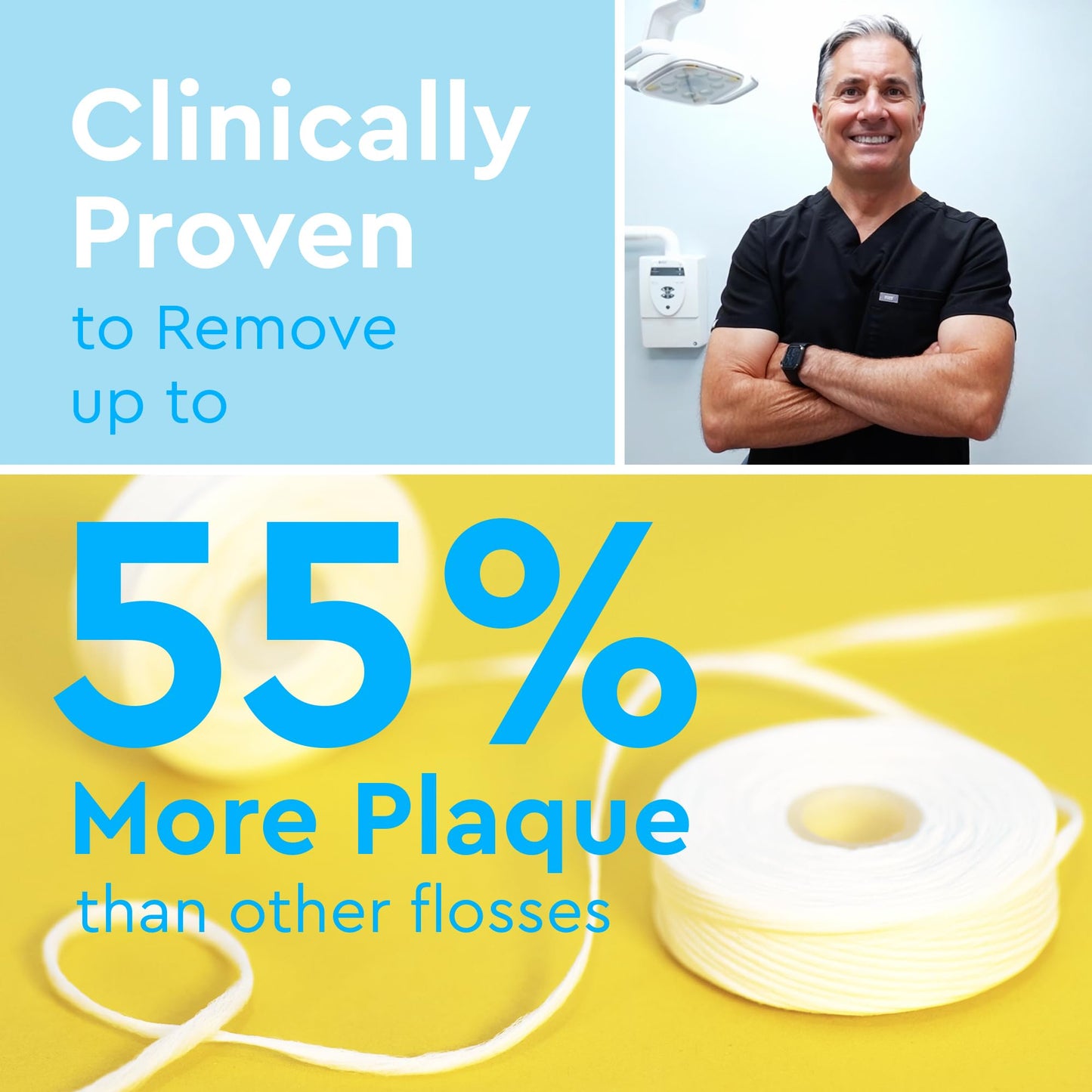 Smile Expanding Floss: Premium Woven Dental Floss, Plant-Based Wax
