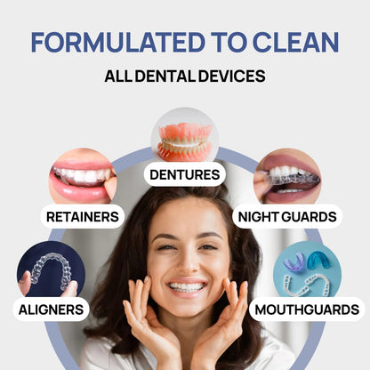 SmileAgain Retainer Cleaner – 180-220 Cleanings, 22-Pack Mint for Dentures, Aligners & Mouth Guards