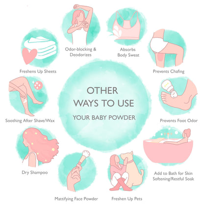 SoCal Suds and Company Natural Baby Powder - Talc-Free, Fragrance-Free, 4oz 2-Pack