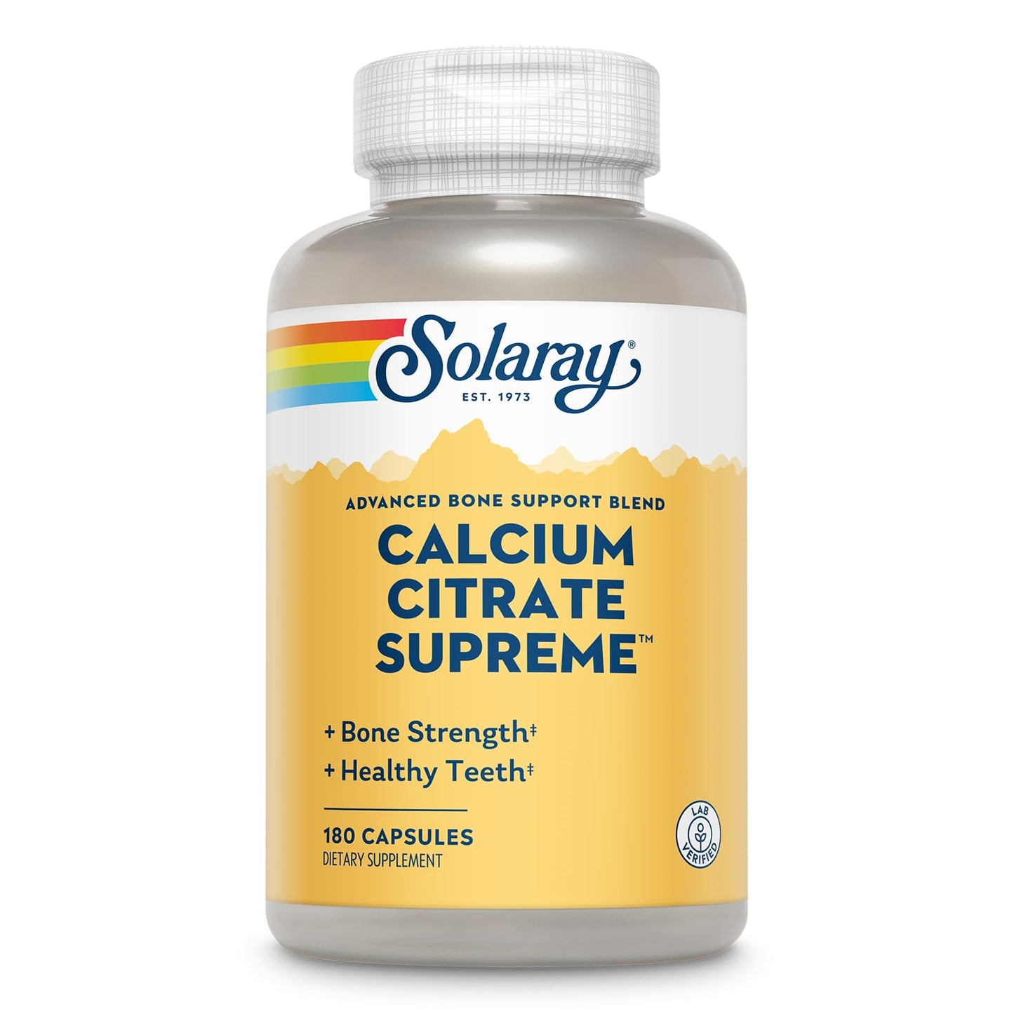 Solaray Calcium Citrate Supreme 800mg – Advanced Bone Support (30 Servings, 180 VegCaps)