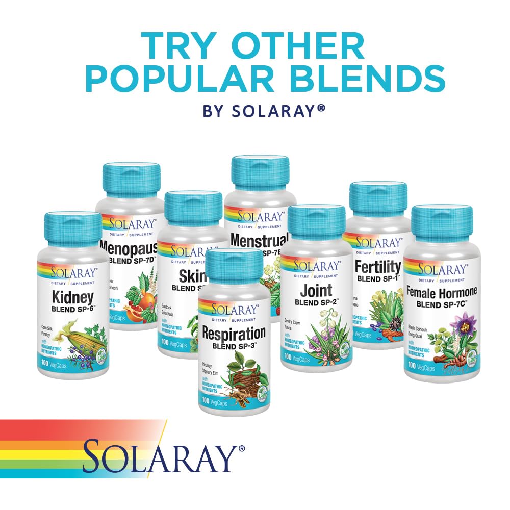 SOLARAY Nerve Blend SP-14 | Homeopathic Nutrients | Calming & Sleep Support | 50 Serv | 100 VegCaps