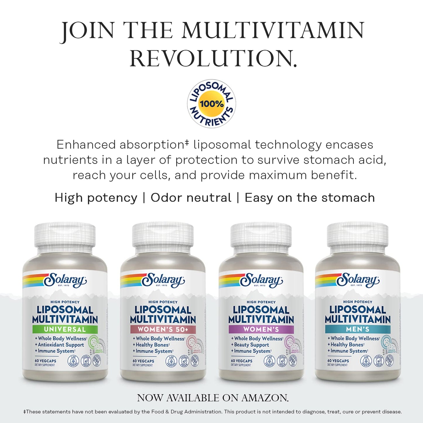 SOLARAY Once Daily High Energy Multivitamin - Iron Free, Immune & Energy Support | 90 Servings