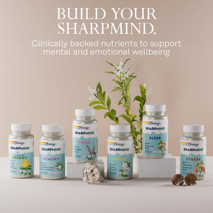 SOLARAY SharpMind Mood Support - Nootropic for Relaxation & Stress Relief