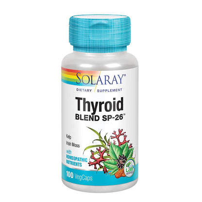 SOLARAY Thyroid Blend SP-26 - Herbal Support for Thyroid Function | Non-GMO, Vegan | 100 VegCaps