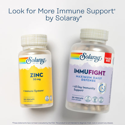 SOLARAY Reacta-C with 500mg Vitamin C - Immune Support, 24 Hour Immunity Booster, Vegan, 120 Capsules