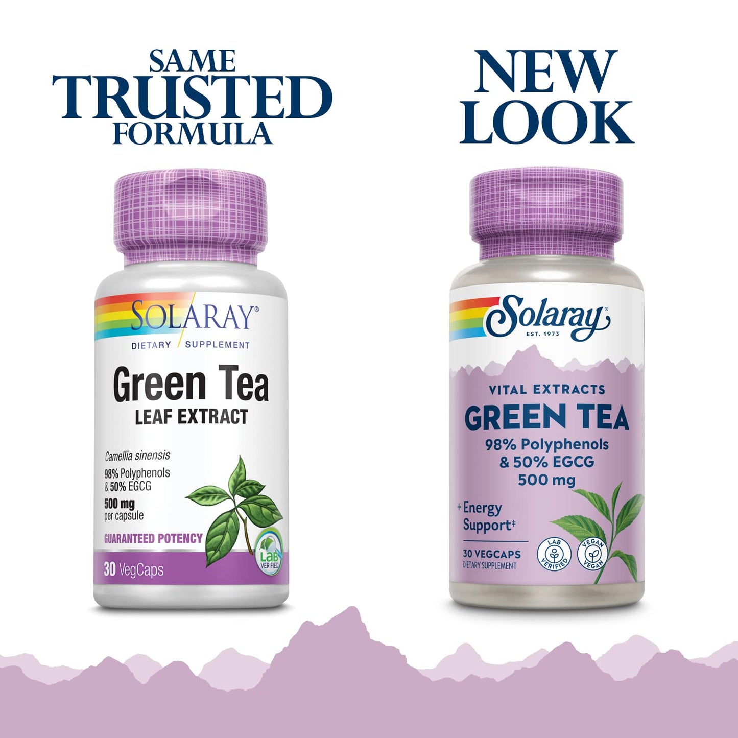 SOLARAY Green Tea Leaf Extract Double Strength Veg Caps 500mg | 30ct
