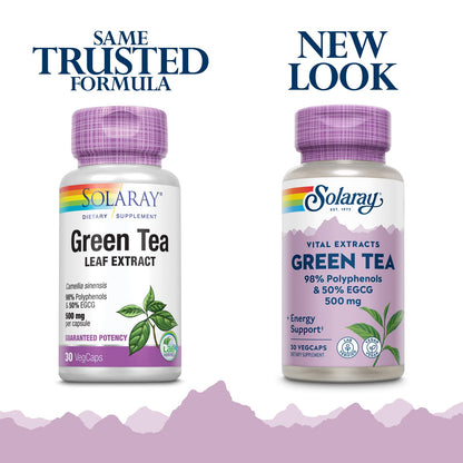 SOLARAY Green Tea Leaf Extract Double Strength Veg Caps 500mg | 30ct