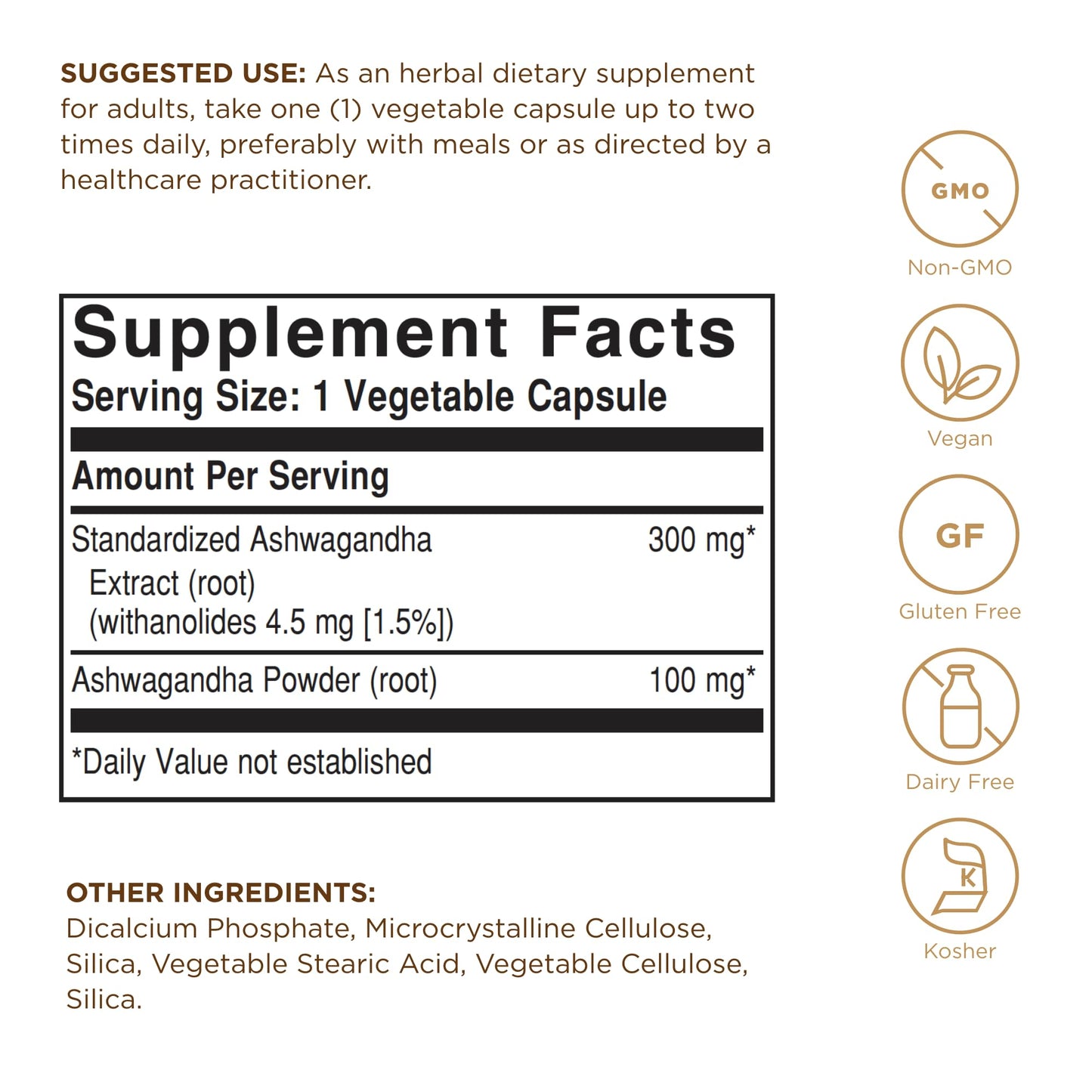 Solgar Ashwagandha Root Extract 60 Veg Capsules | SFP, Non-GMO, Vegan