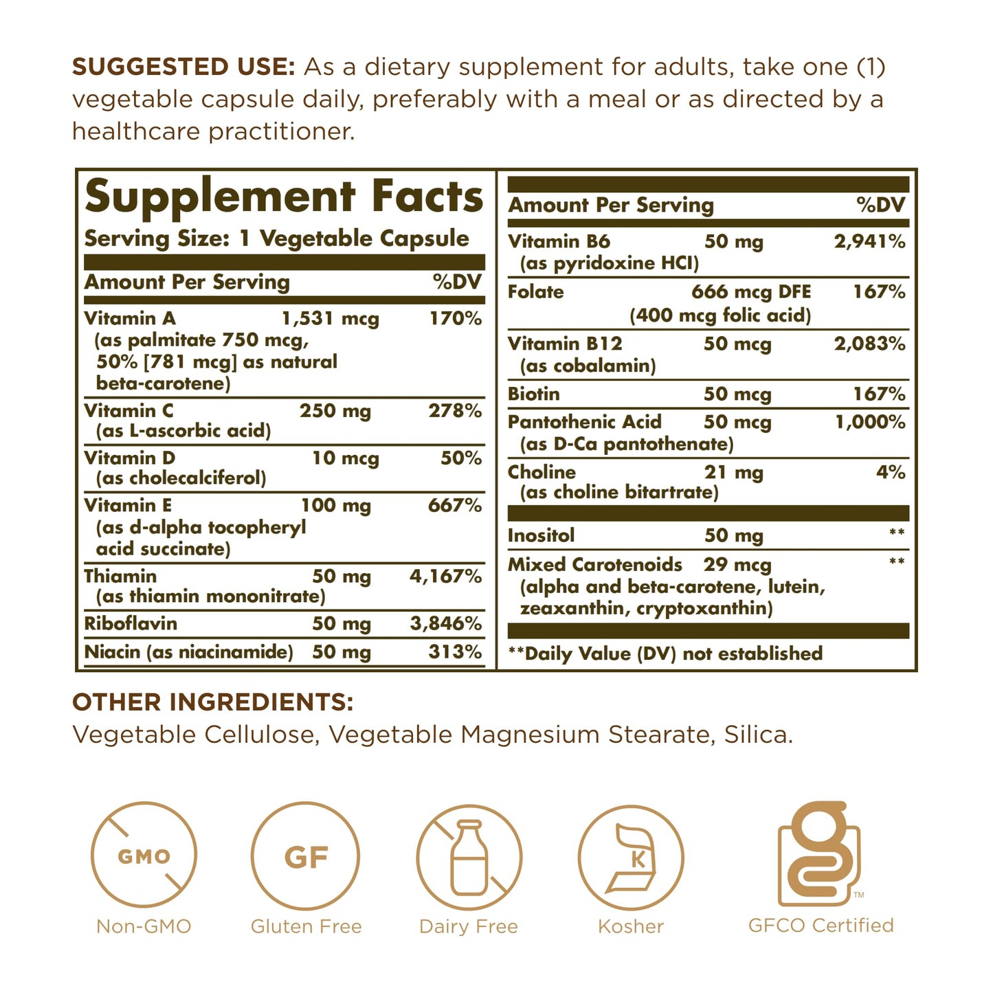 Solgar - Vitamins Only, 90 veggie caps
