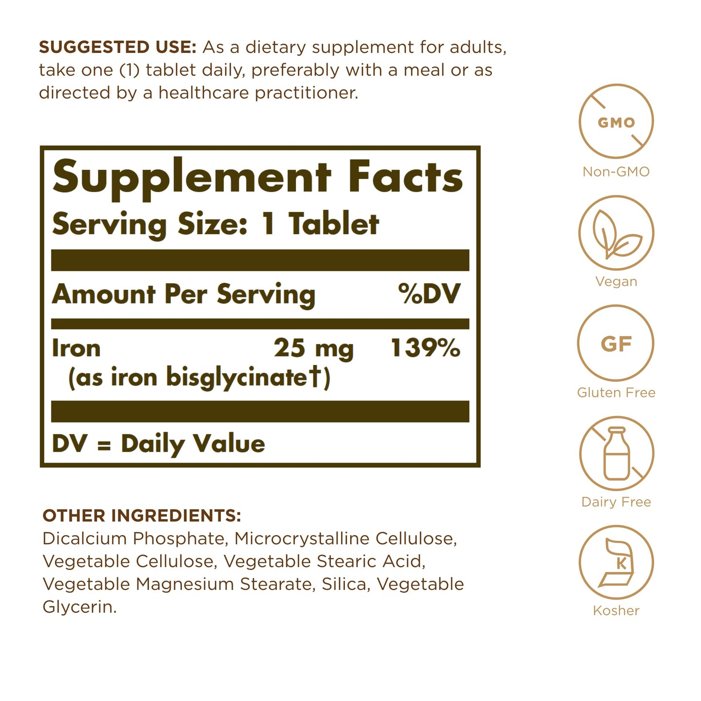 Solgar Chelated Iron - 200 Servings | Gentle on Stomach | Vegan & Non-GMO