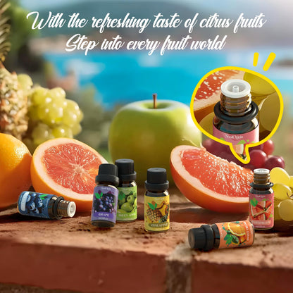 Soulorigin Fruit Essential Oils Set – 6 Fragrance Oils for Diffuser & Candle Making (Pineapple, Sweet Orange, Grape, Green Apple, Blueberry, Watermelon)