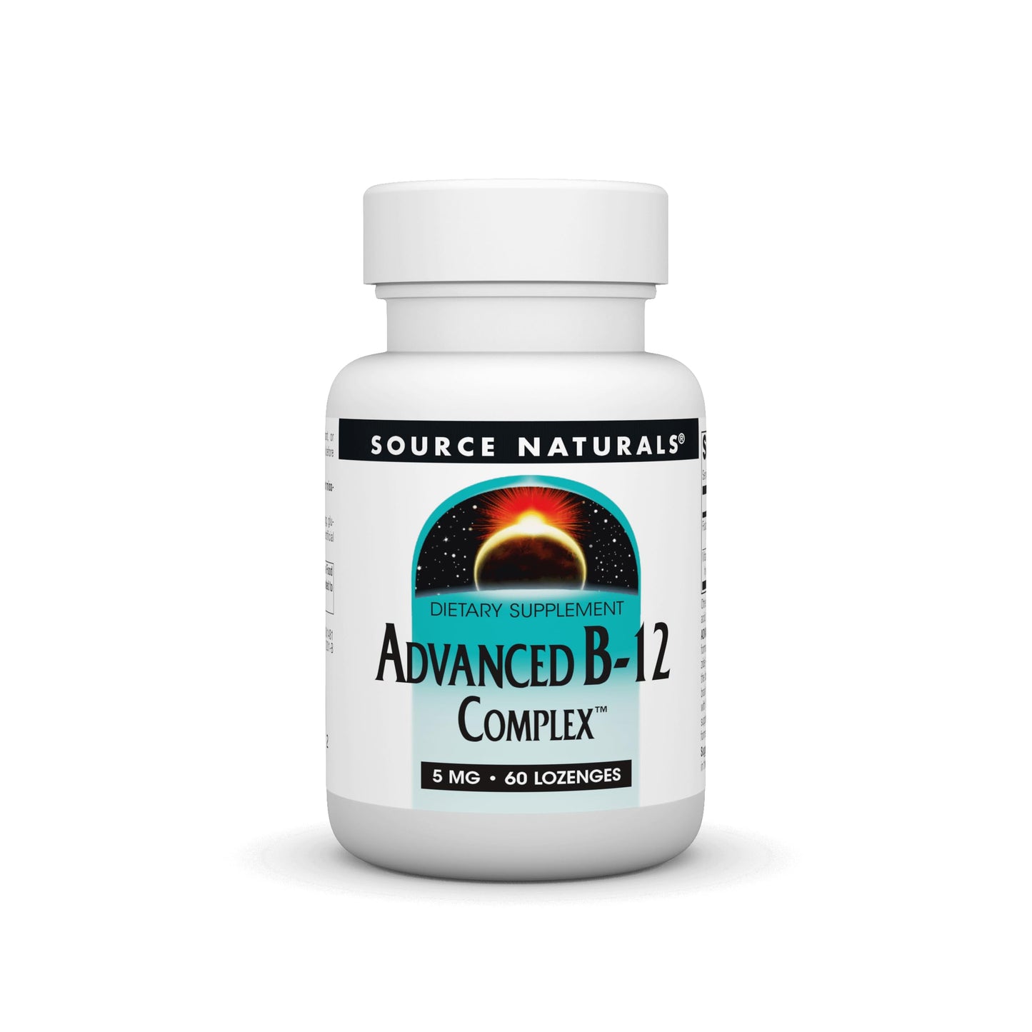 Source Naturals Advanced B-12 Complex 5 mg Lozenge – 60 Lozenges