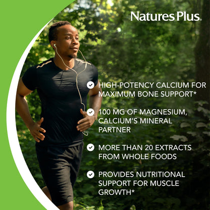 NaturesPlus Source of Life Garden Organic Calcium with AlgaeCal – Vegan, Gluten-Free, 120 Capsules