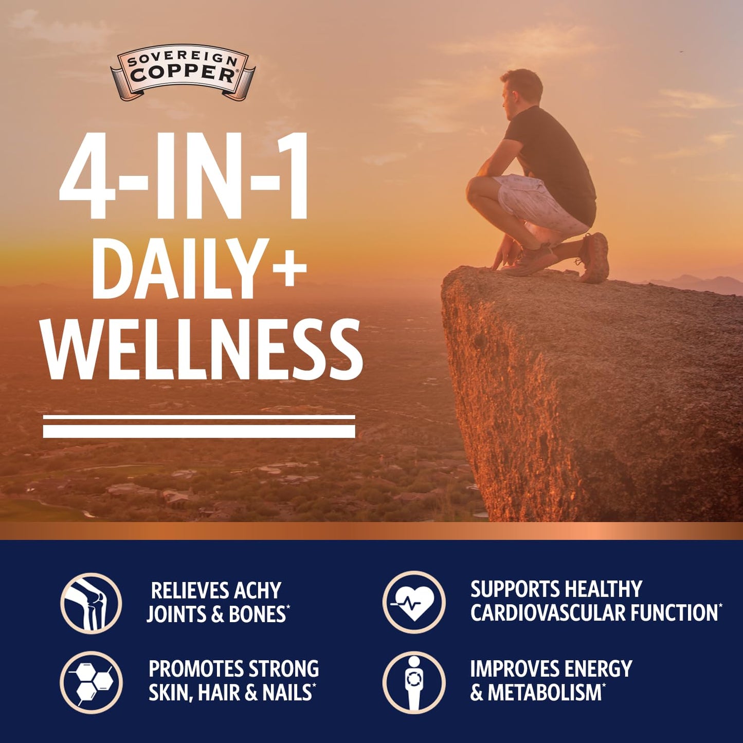 Sovereign Copper 4-in-1 Wellness: Joints, Hair, Skin & Nails | 30 ppm Hydrosol