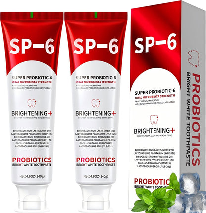 Sp-6 Probiotics Whitening Toothpaste – SP6 Brightening Toothpaste with Probiotics