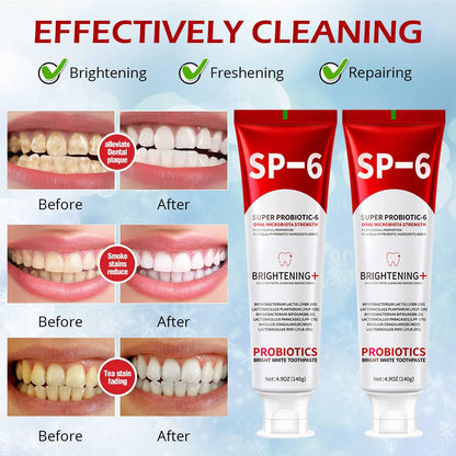 SP-6 Probiotics Whitening Toothpaste – Probiotics for Teeth Whitening & Gum Health