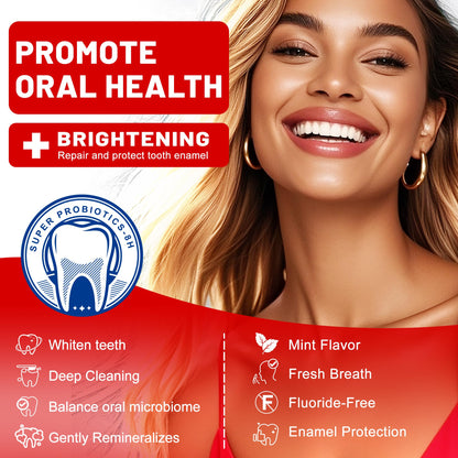 SP-8 Hydroxyapatite Probiotic Whitening Toothpaste – 8 Probiotics + HA, Fluoride-Free (2-Pack)
