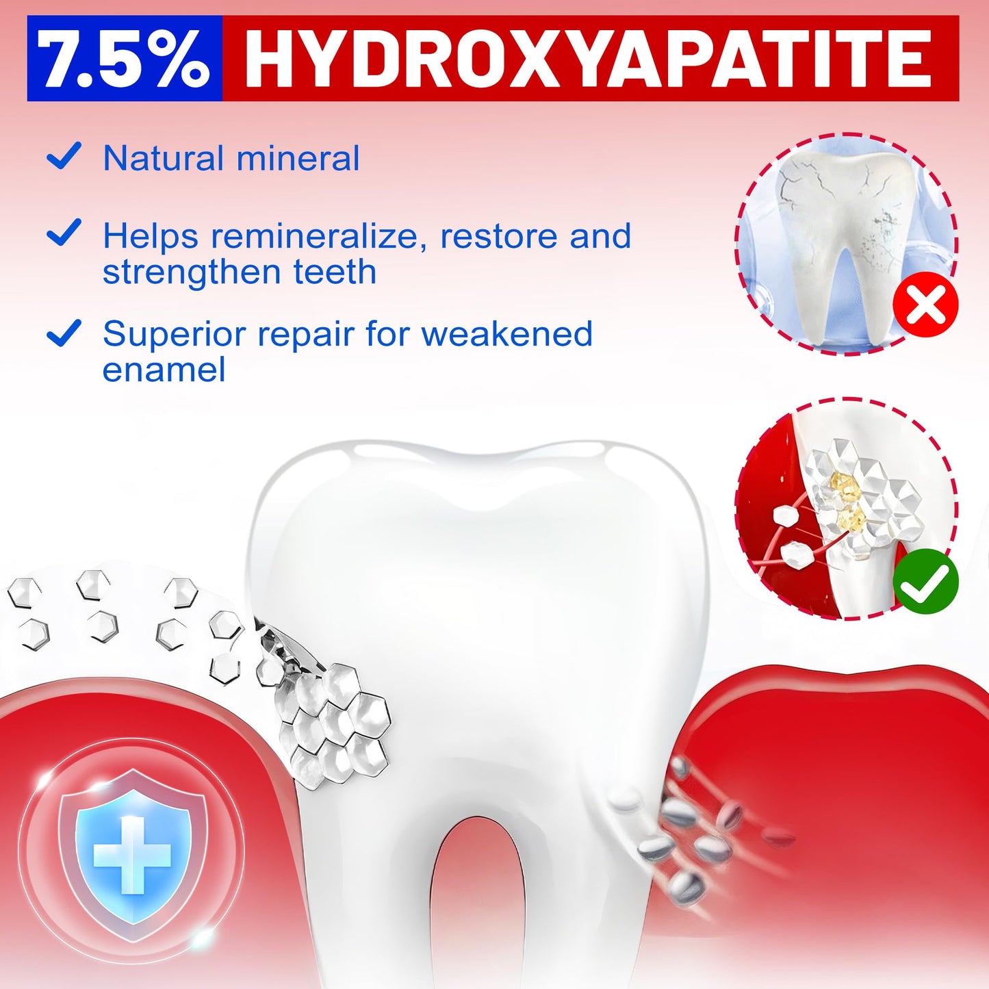 SP-8 Hydroxyapatite Probiotic Whitening Toothpaste – 8 Probiotics + HA, Fluoride-Free (2-Pack)