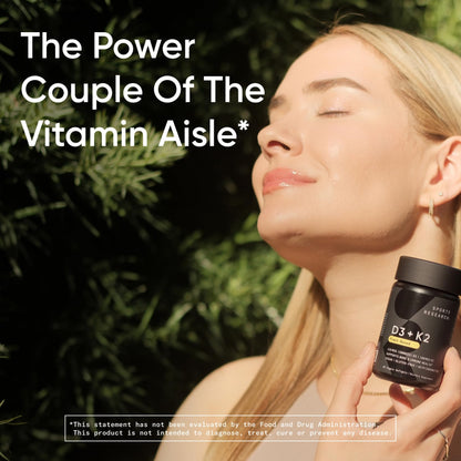 Sports Research Vitamin D3 + K2 | 10,000 IU Plant-Based D3 + 100 mcg MK-7, 60ct