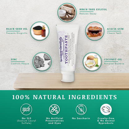 SprinJene Sensitivity Relief Toothpaste – Fluoride, Sensitive Teeth, USA